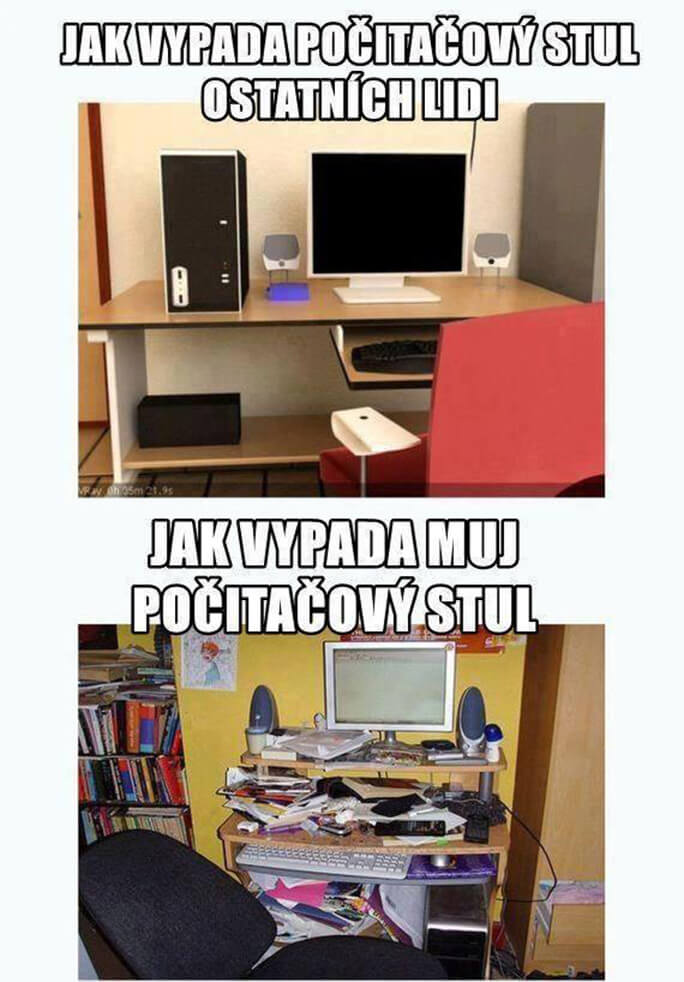 A jak vypadá váš počítačový stůl?