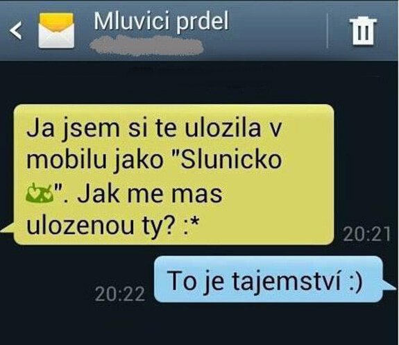 Jméno, pod kterým si uložit holku do vašeho telefonu