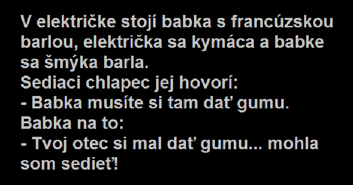 Babička v tramvaji