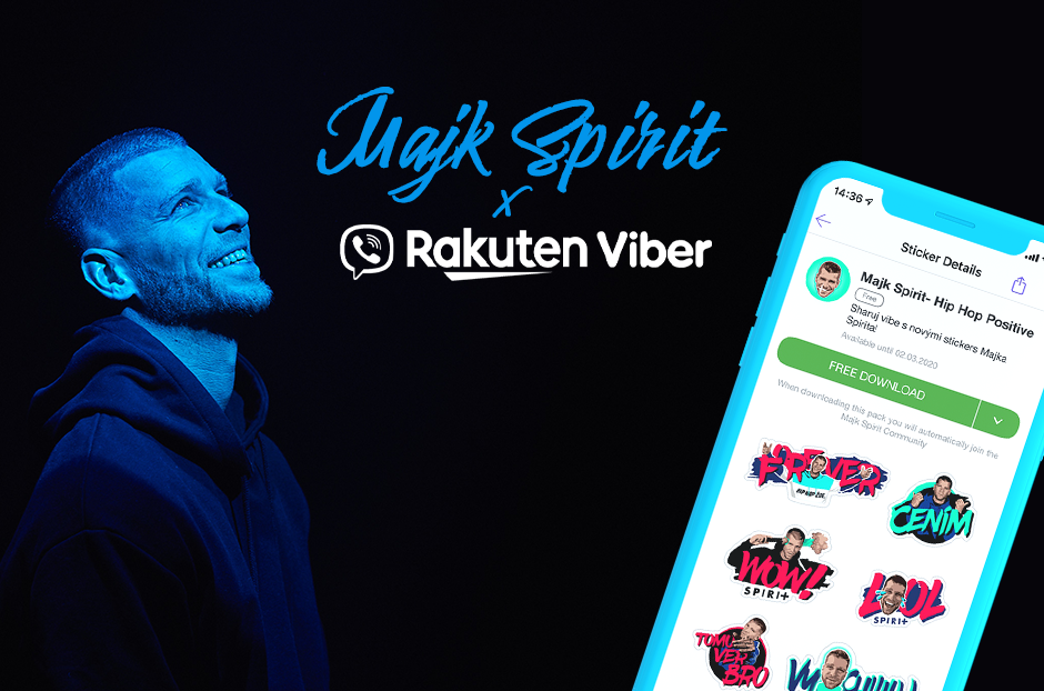 Rappová hvězda Majk Spirit má vlastní samolepky v komunikační aplikaci Viber
